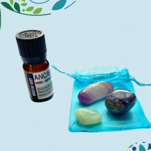 Essential Oil Blend & Crystals Set - Breathe Easy