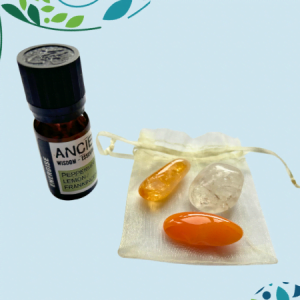 Essential Oil Blend & Crystals Set - Energising