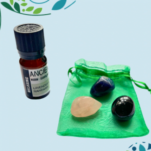 Essential Oil Blend & Crystals Set - Relaxing