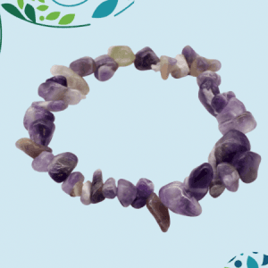 Gem Chip Stone Bracelet - Amethyst