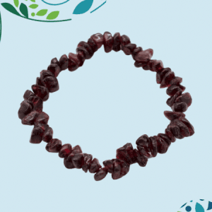 Gem Chip Stone Bracelet – Blood Garnet