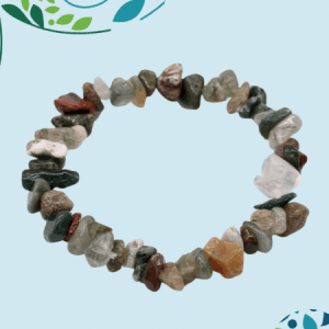 Gem Chip Stone Bracelet – Moss Agate