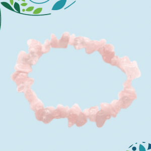 Gem Chip Stone Bracelet – Rose Quartz