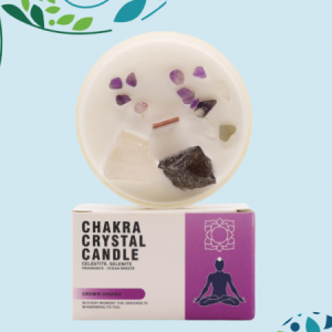 Chakra Crystal Candle – Crown Chakra