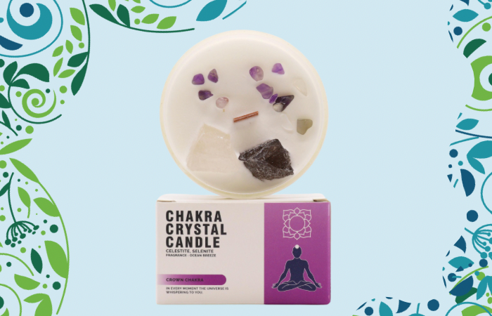 Chakra Crystal Candle – Crown Chakra