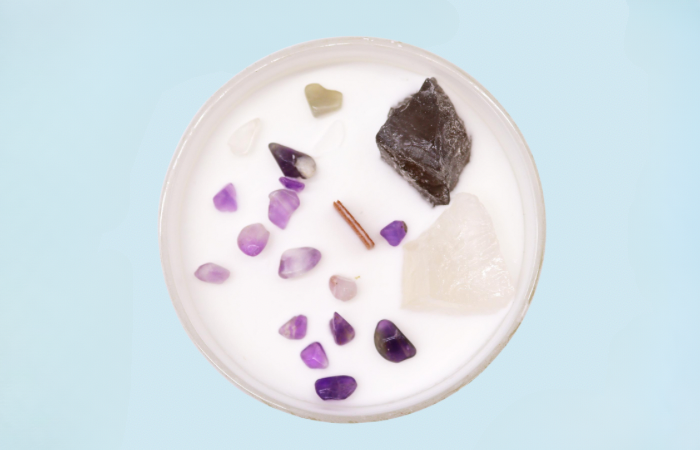 Chakra Crystal Candle – Crown Chakra - Image 2