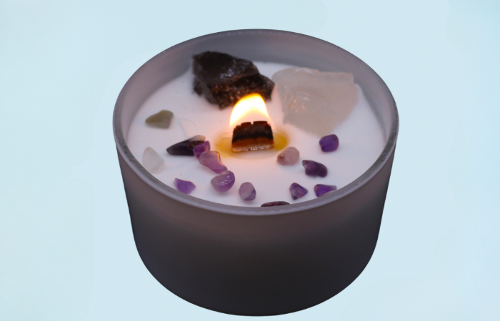 Chakra Crystal Candle – Crown Chakra - Image 3