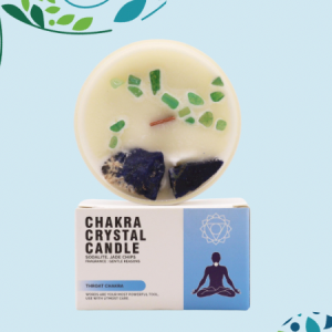 Chakra Crystal Candle – Throat Chakra